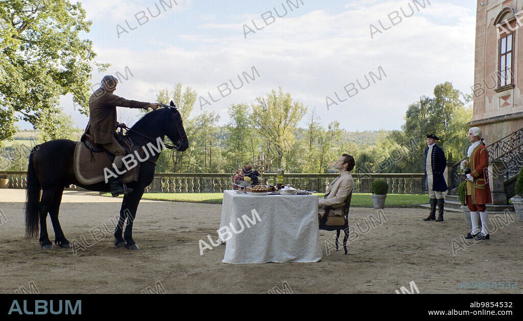 MADS MIKKELSEN and SIMON BENNEBJERG in THE PROMISED LAND, 2023 (BASTARDEN), directed by NIKOLAJ ARCEL. Copyright NORDISK FILM.