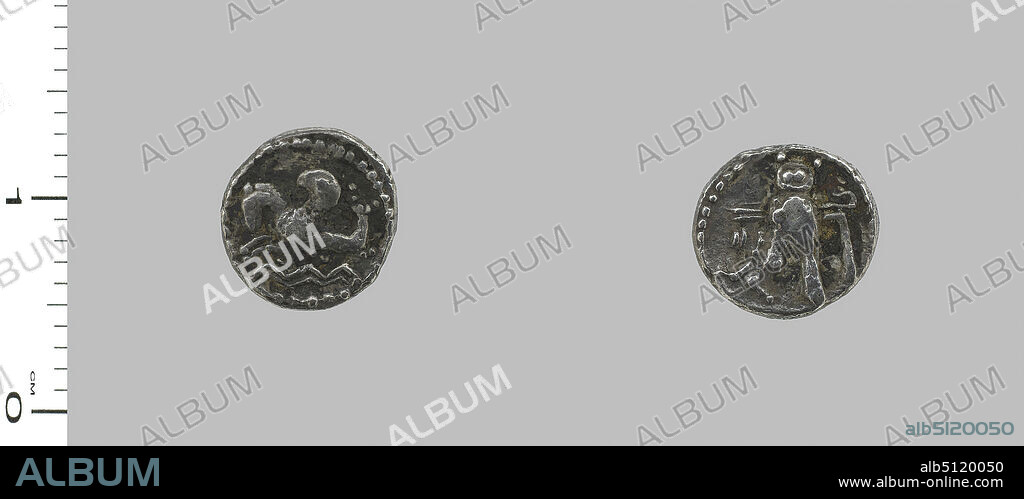 Mint: Tyre, 1/32 Shekel from Tyre, 360332 B.C., Silver, 0.45 g, 8.5 mm, Made in Tyre, Phoenicia, Greek, 4th century B.C., Numismatics.