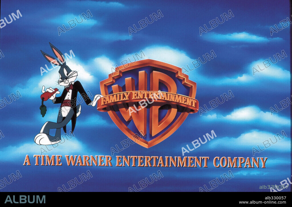 FILM HISTORY: WARNER BROTHERS. Logo of the Warner Bros company with Bugs Bunny rabbit next to it.