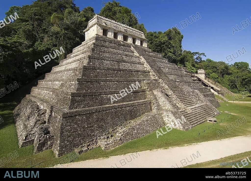 Palenque, UNESCO World Heritage Site, Templo de las Inscripciones, Temple of Inscriptions, Yucatan, Mexico