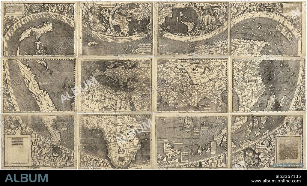 MARTIN WALDSEEMÜLLER. World map Universalis Cosmographia.
