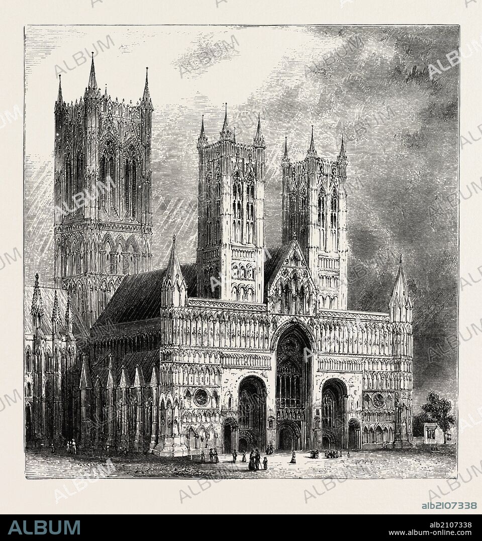 LINCOLN CATHEDRAL, UK. Lincoln Cathedral (in full The Cathedral Church of the Blessed Virgin Mary of Lincoln, or sometimes St. Mary's Cathedral) is a historic cathedral located in Lincoln in England and seat of the Bishop of Lincoln in the Church of England. Building commenced in 1088 and continued in several phases throughout the medieval period.