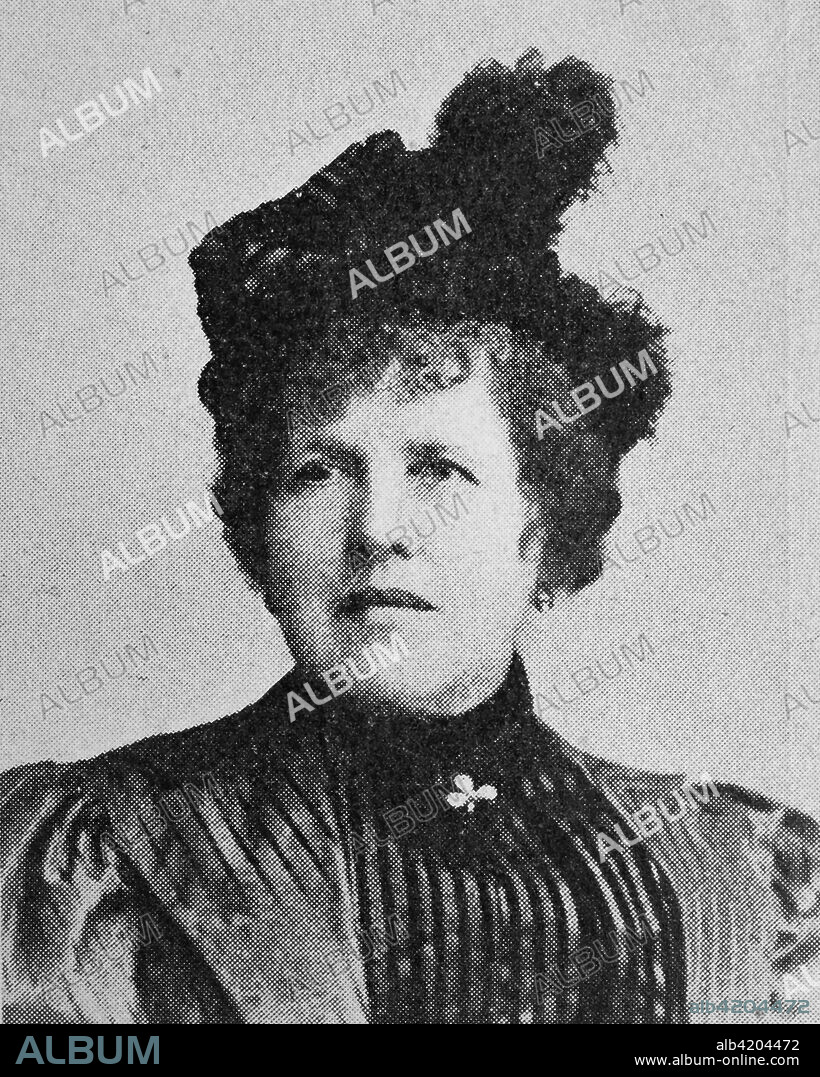 Ada Christen, also known as Ada Carla, Christiane von Breden, Christiane Rosalia Friderick, Christine von Neupauer Fridrik, and Satanella, 1839-1901, was an Austrian writer., reproduction of a photo from the year 1895, digital improved.