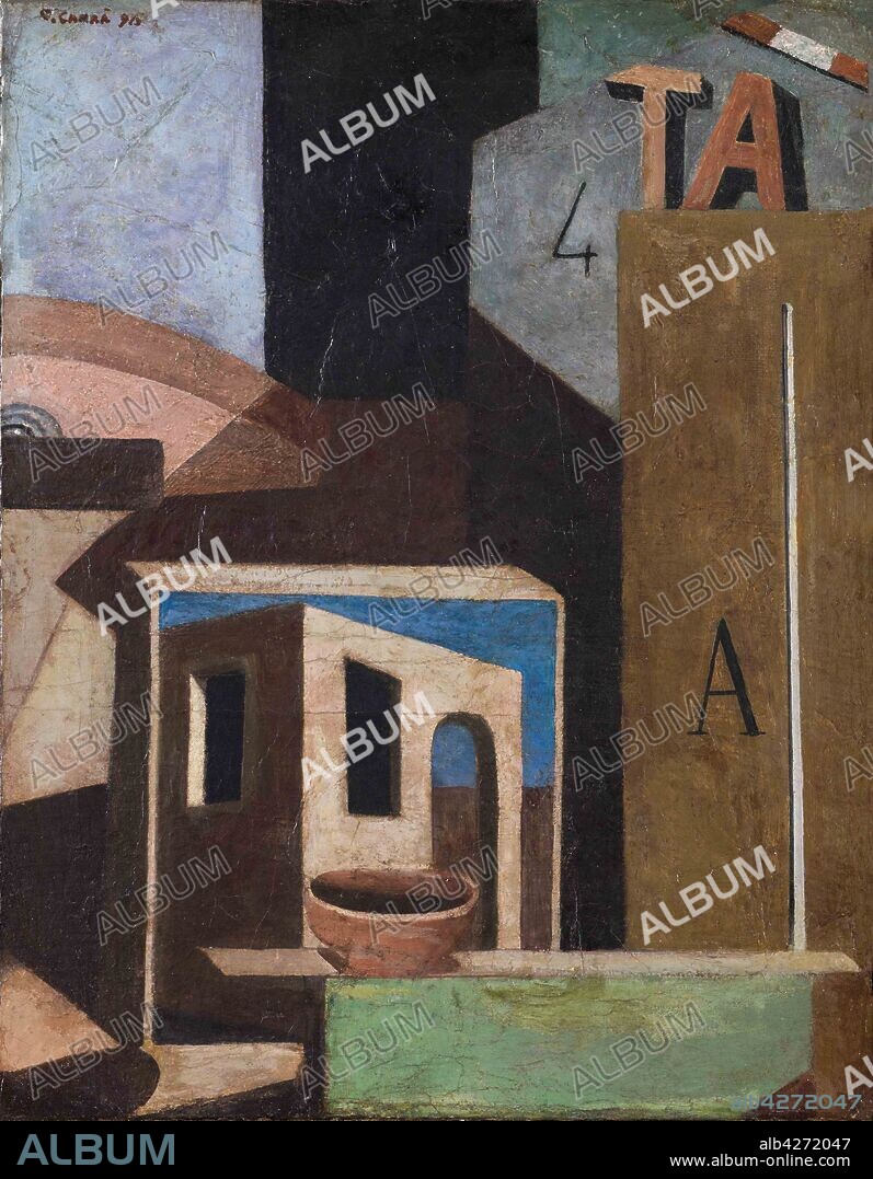 CARLO CARRA. Composizione TA (Natura morta metafisica).