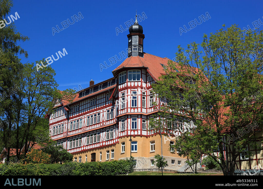 The school of Hermann Lietz at Haubinda, Thuringia, Germany  /  Hermann-Lietz-Schule Haubinda, Ortsteil der Gemeinde Westhausen, Landkreis Hildburghausen, Thüringen, Deutschland.
