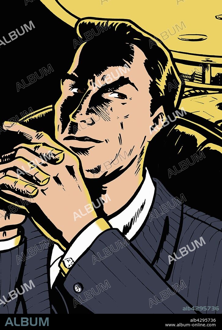 Chief executive officer with hands clasped sitting thinking.