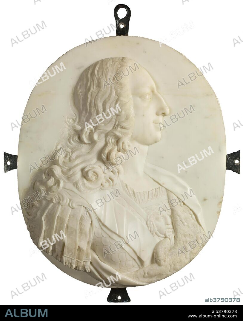 ANÓNIMO. Anónimo / 'Carlos VII de Nápoles, futuro Carlos III de España'. 1734 - 1737. Mármol de Italia, 62 x 55 cm.