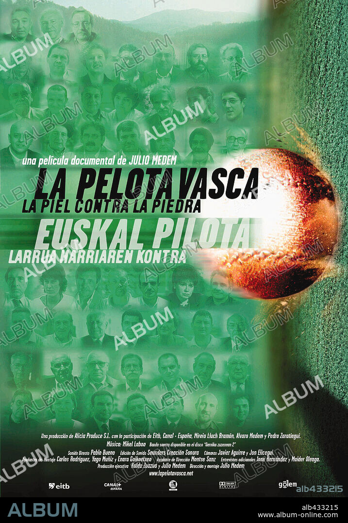 Poster de LA PELOTA VASCA. LA PIEL CONTRA LA PIEDRA, 2003, dirigida por JULIO MEDEM. Copyright ALICIA PRODUCE.