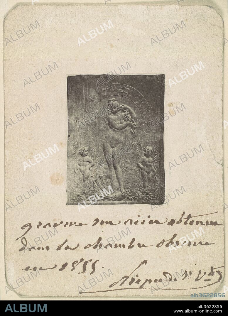 The Birth of Venus. Artist: Abel Niépce de St. Victor (French, 1805-1870). Dimensions: 5.4 x 4.1 cm. (2  1/8  x 1  5/8  in.). Date: 1855.