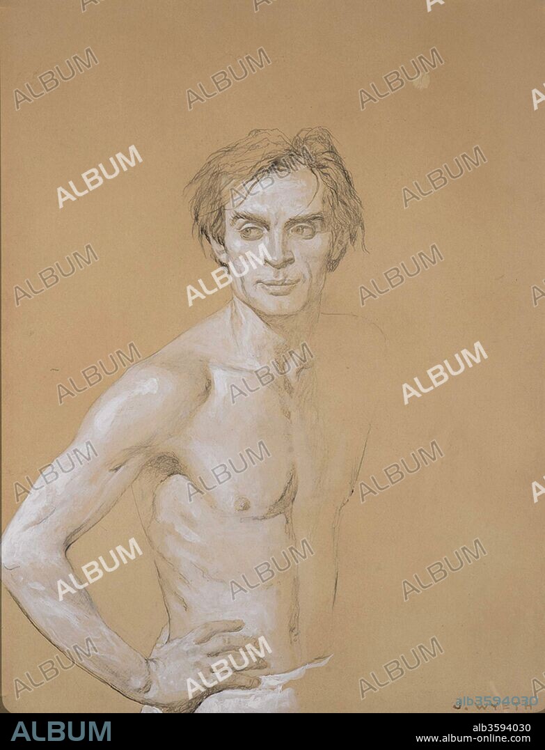 JAMES BROWNING WYETH (JAMIE). Portrait of the ballet dancer Rudolf Nureyev (1938-1993).