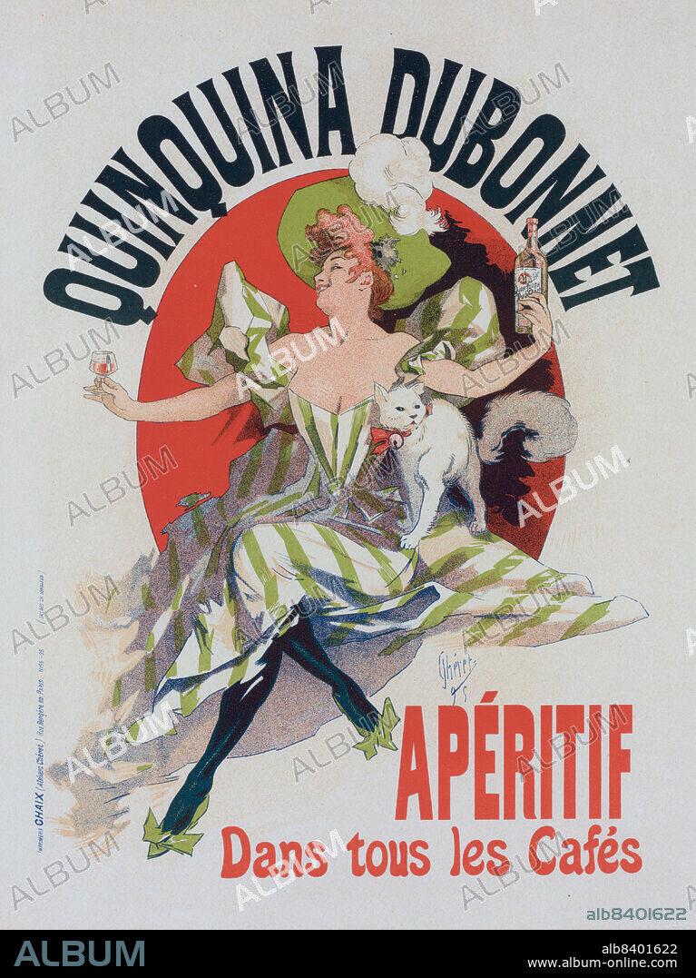 JULES CHéRET. Affiche pour le "Quinquina Dubonnet"., c1898. [Publisher: Imprimerie Chaix; Place: Paris].