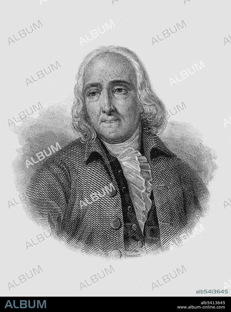 Jeremy Bentham (1748-1832) was an English philosopher, jurist, and social reformer. He is regarded as the founder of modern utilitarianism. Line engraving by W.J.J. Des Hauvents.