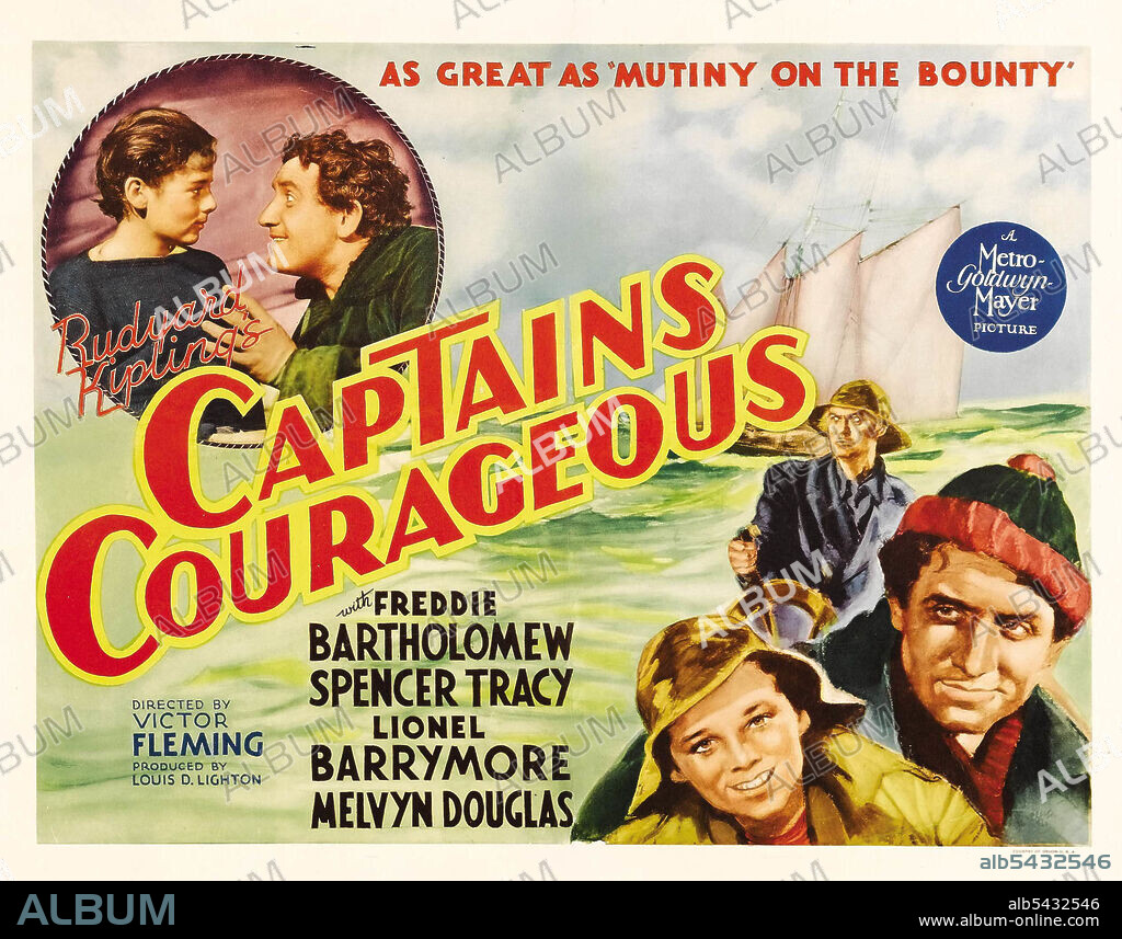 FREDDIE BARTHOLOMEW and SPENCER TRACY in CAPTAINS COURAGEOUS, 1937, directed by VICTOR FLEMING. Copyright M.G.M.