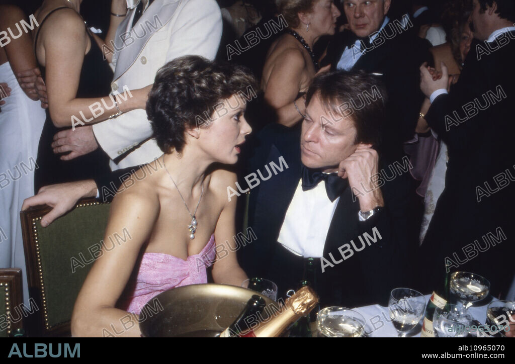 German actress Uschi Glas with Bernd Tewaag, Germany 1980s.
