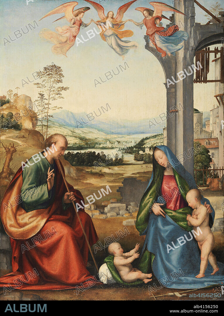 FRA BARTOLOMEO. Fra Bartolommeo (Florence, 1472-1517). The Holy Family with the Infant Saint John the Baptist (ca. 1506 - 1507). Oil on panel. 62 x 47 cm.