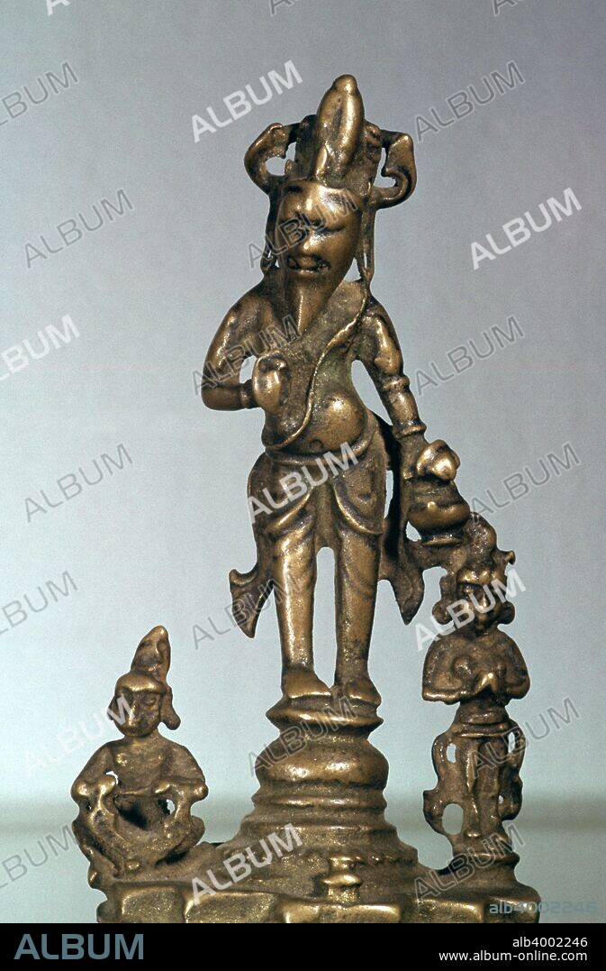 Bronze statuette of Agni, god of fire, from Orissa. From the British Museum's collection, 11th century.