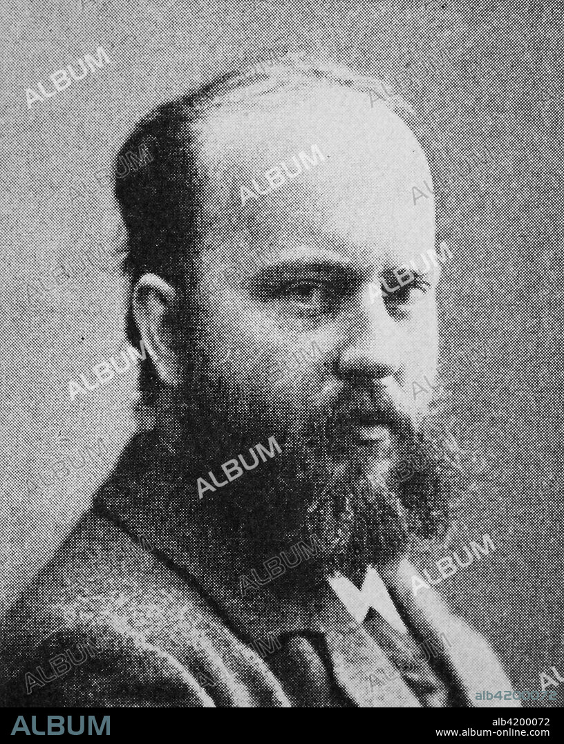 Ferdinand Avenarius, 20 December 1856 - 22 September 1923, was a lyric poet, a leading representative of the culture reform movement of his time and the first popularizer of Sylt, reproduction of a photo from the year 1895, digital improved.