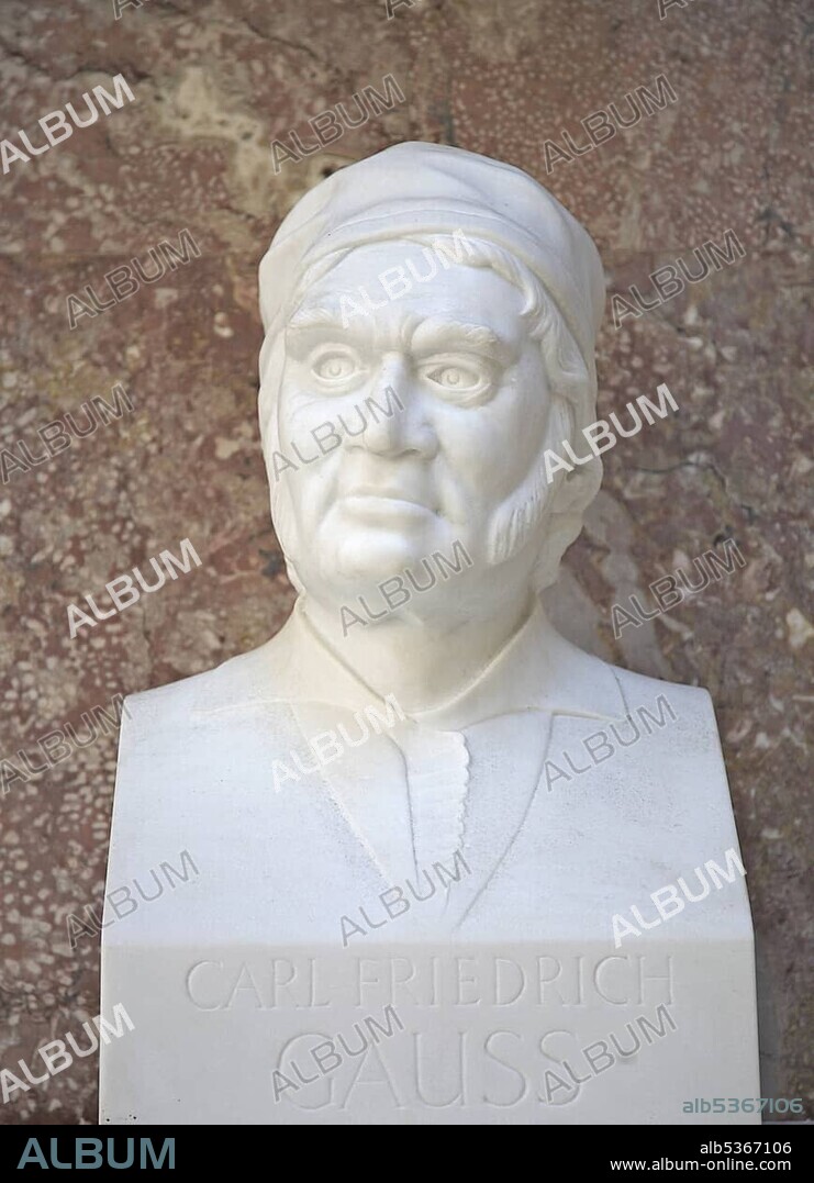 Bust of Johann Carl Friedrich Gauss, German mathematician, astronomer and physicist