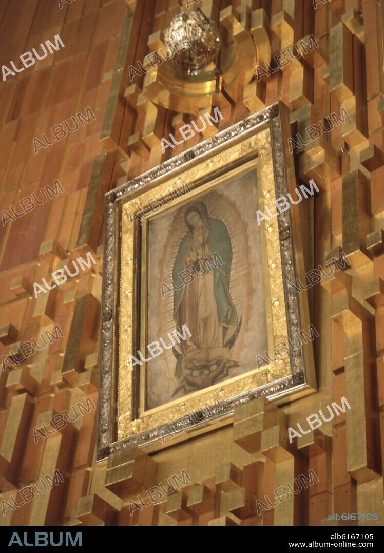 MARCOS CIPAC DE AQUINO (1517-1572) ATRIBUIDO. CUADRO DE LA VIRGEN DE GUADALUPE SE CREE QUE FUE PINTADO SUPUESTAMENTE POR UN INDIO LLAMADO MARCOS CIPAC DE AQUINO HACIA EL AÑO 1550 - F.