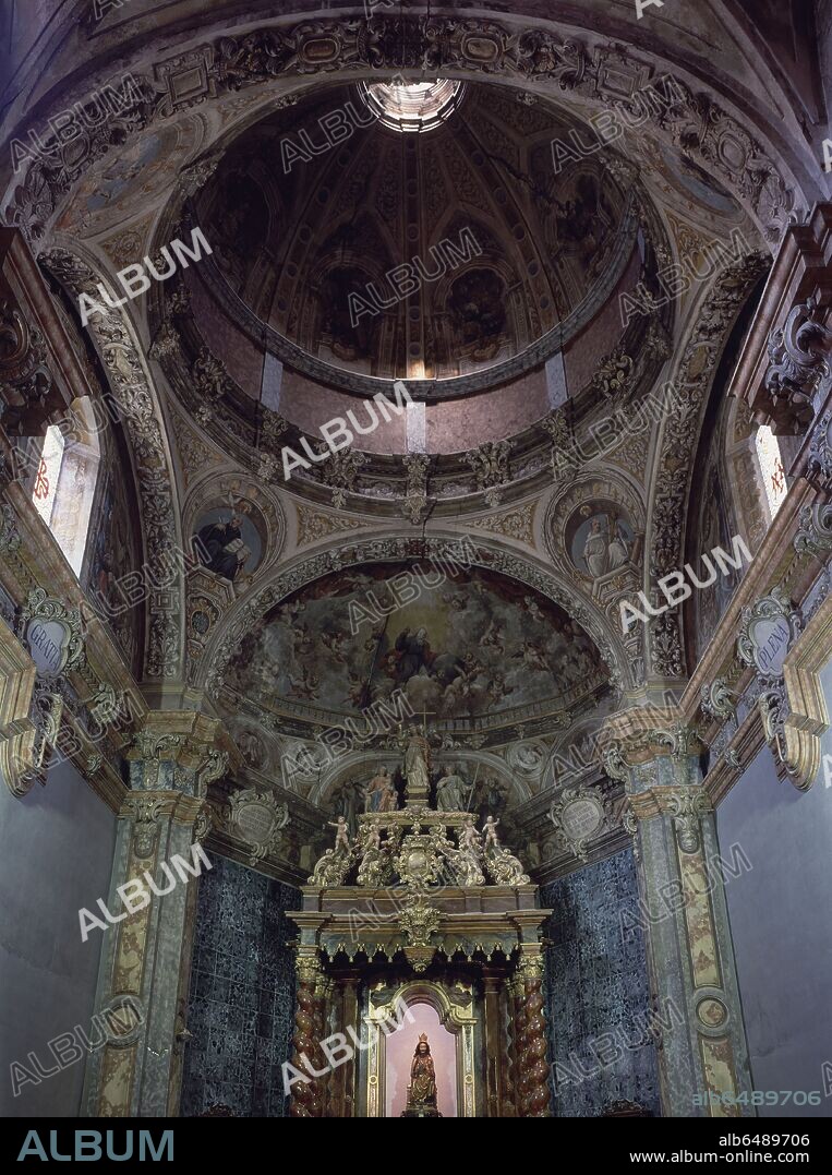 TECHO DEL GRAN TABERNACULO DONDE SE VENERA A LA VIRGEN DE LA BARDA - CAPILLA DE LA VIRGEN DE LA BARDA - SIGLO XVIII.