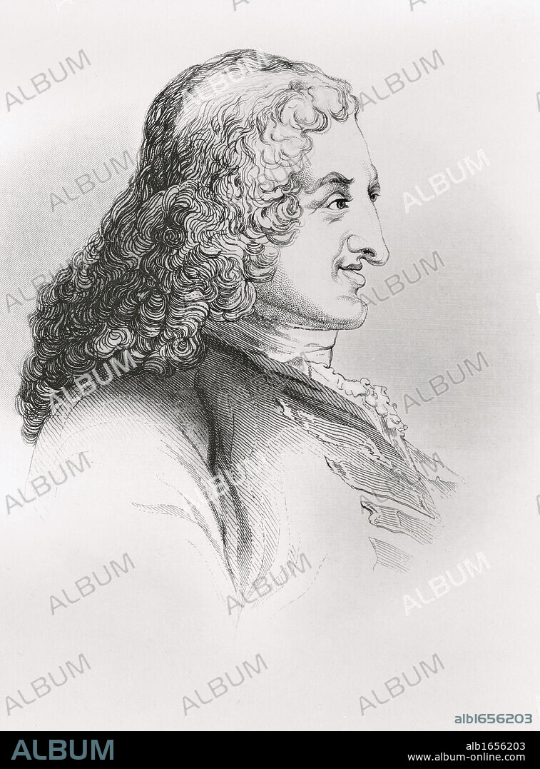 Henry Fielding 1707-1754 English novelist and dramatist 19th century engraving by J.C. Buttre.