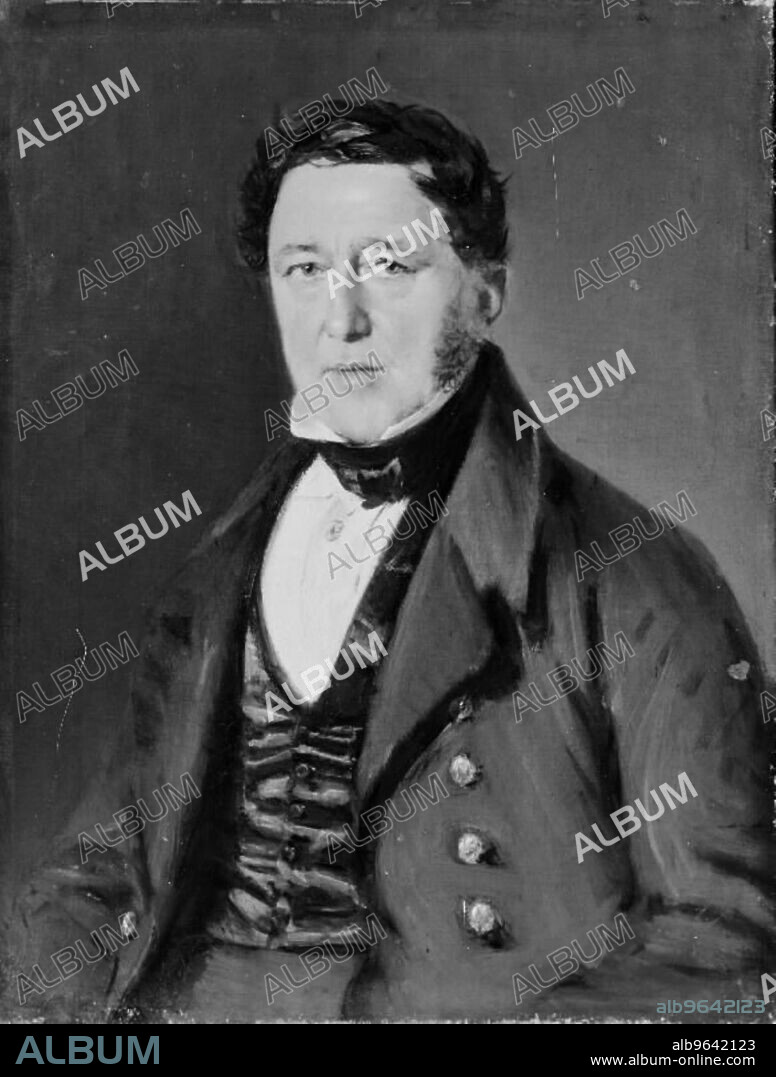 CHRISTIAN ALBRECHT JENSEN. Peter Hiort Lorenzen, Schleswig state deputy, the artist's brother-in-law, 1840-1844.