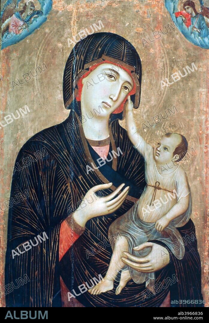 'Crevole Madonna', c1284. Found in the collection of the Museo dell'Opera del Duomo, Siena, Italy.