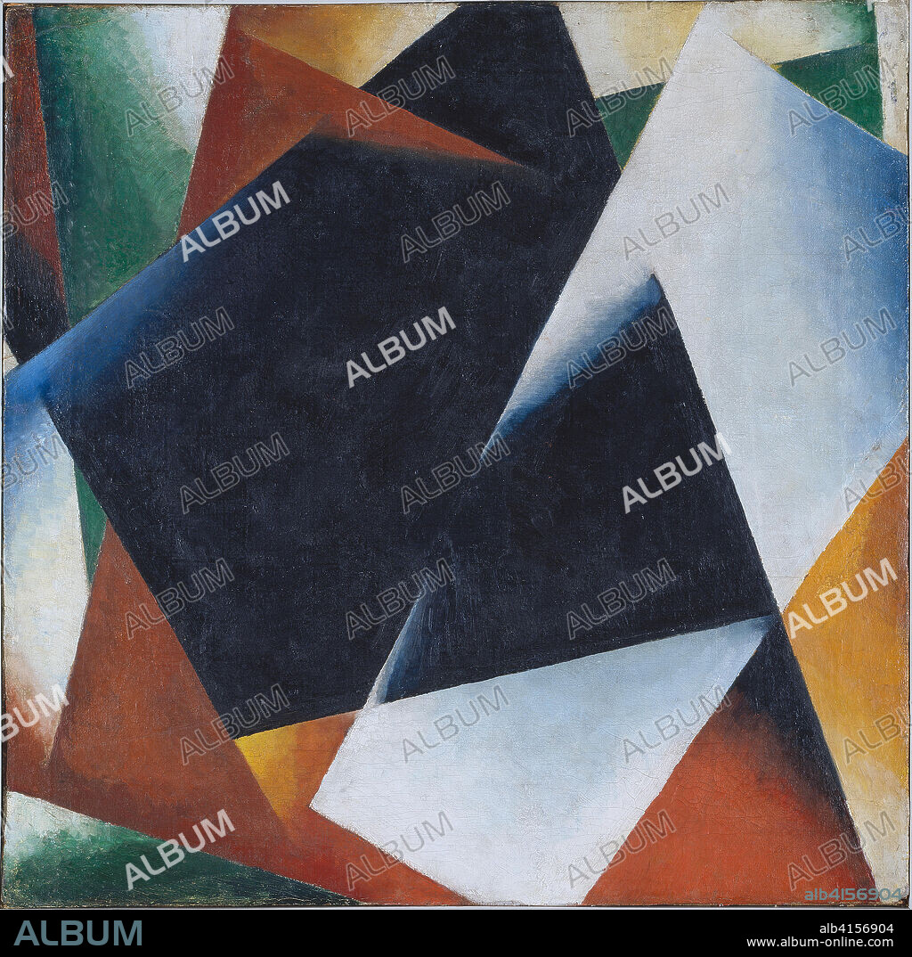 LIUBOV SERGEIEVNA POPOVA. Liubov Popova (Ivanovskoie, 1889-Moscú, 1924). Arquitectura pictórica (1918). Óleo sobre arpillera de lino. 70,5 x 70,5 cm.