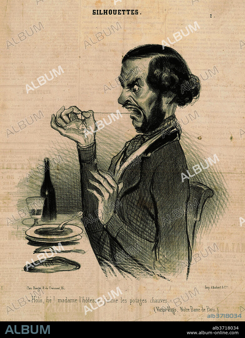 HONORE DAUMIER. Hola, hé! Madame l'hotesse. Dated: 19th century. Medium: lithograph.