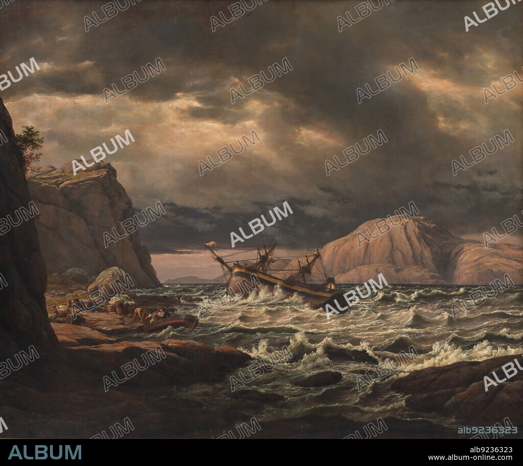 JOHAN CHRISTIAN DAHL. A Shipwreck on the Coast of Norway;A Shipwreck on the Coast Near Bergen, 1831-1832.