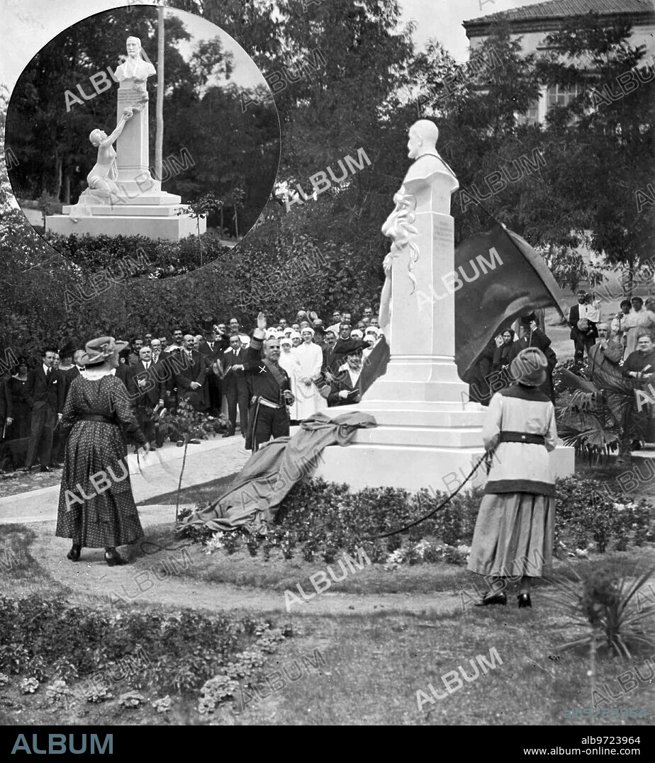 1918. Monumento al doctor Eugenio Gutiérrez González, Conde de san Diego, en Moncloa, Madrid -fecha Aproximada.