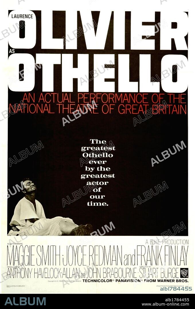 Poster de OTELO, 1965 (OTHELLO), dirigida por STUART BURGE. Copyright BR HOME ENTERTAINMENT/WARNER BROS.