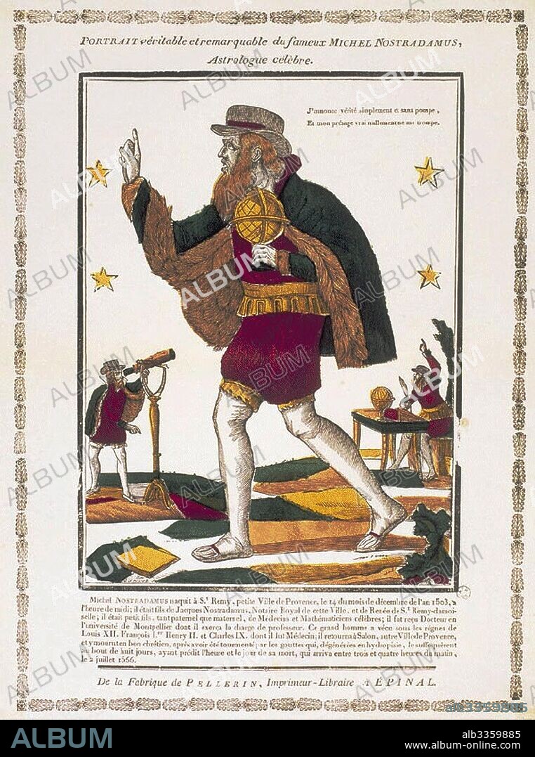 CHARLES NICOLAS CANIVET. Michel de Nostredame (1503-1566).