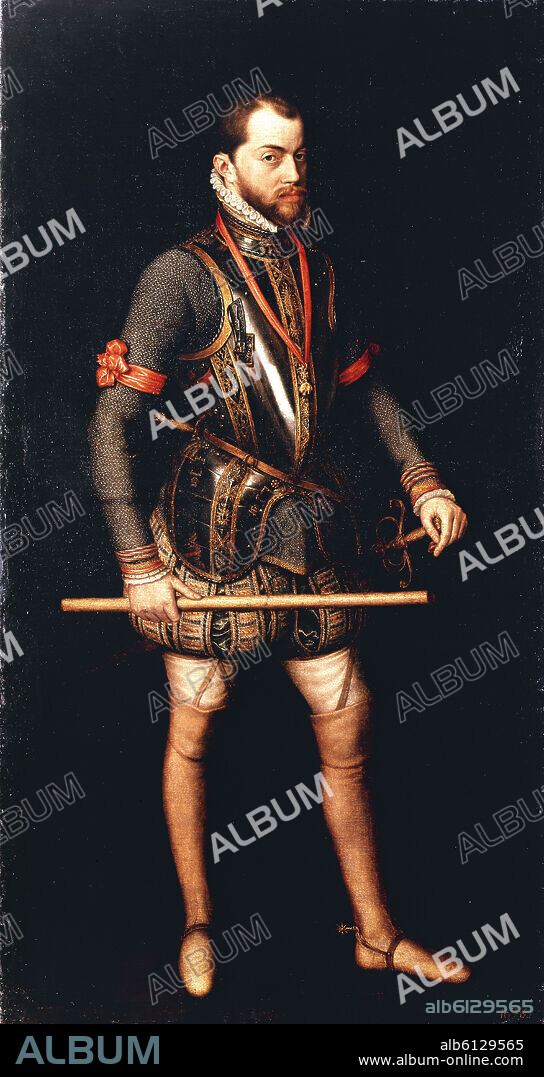 ALONSO SANCHEZ COELLO (1531-1588). FELIPE II (1527/98) REY DE ESPAÑA - SIGLO XVI.