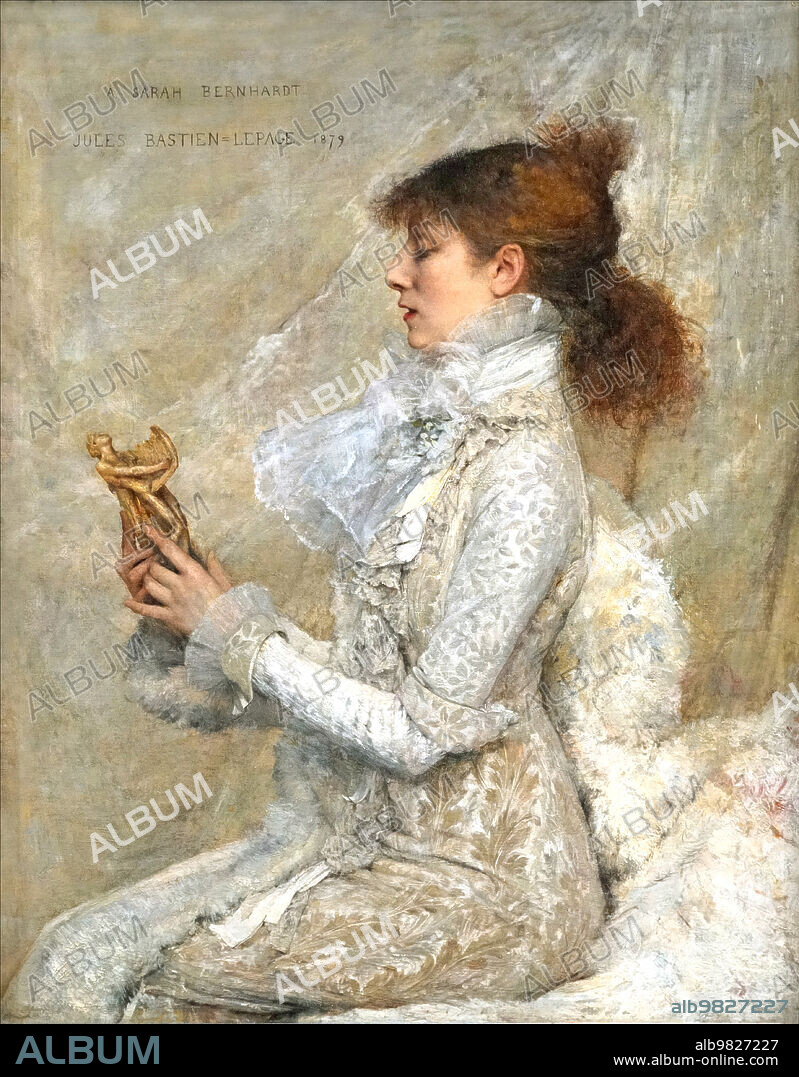JULES BASTIEN-LEPAGE. Portrait of the actress Sarah Bernhardt (1844-1923).