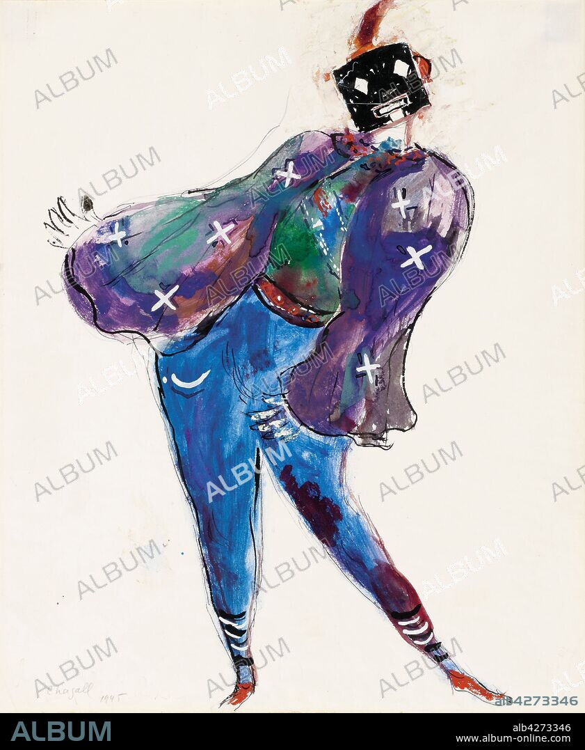 MARC CHAGALL. Costume design for the ballet The Firebird (L'oiseau de feu) by I. Stravinsky.