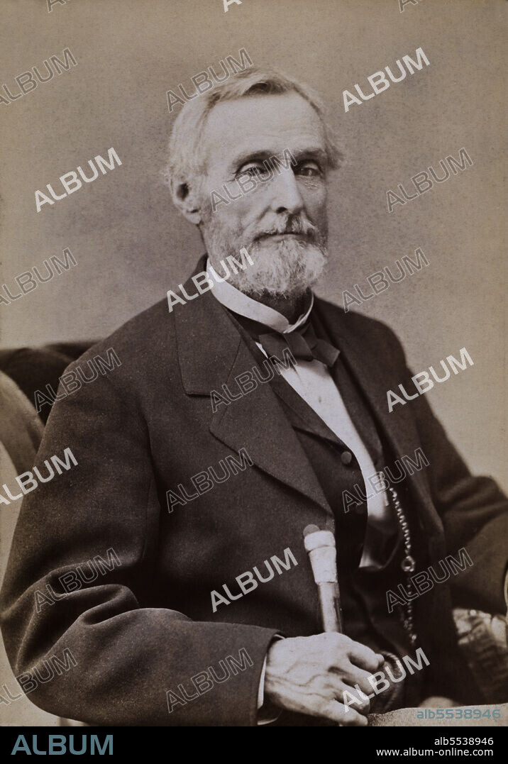 Jefferson Davis (1808-89), American Politician, served as President of the Confederate States during American Civil War, Mississippi State Senator and Congressman before American Civil War, U.S. Secretary of State under Franklin Pierce, half-length Portrait, Columbus W. Motes, 1886.