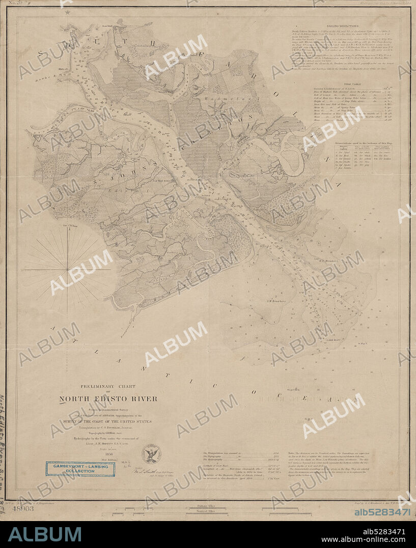 Preliminary chart of North Edisto River , cartographic, Maps, 1856, Bache, A. D. (Alexander Dallas), 1806-1867, Boutelle, C. O. (Charles Otis), Wise, George D. (George Douglas), 1831-1898, Maffitt, John Newland, 1819-1886, Smith, M. L. (Martin Luther), 1819-1866, Mathiot, G., Woodward, E. F., Oehlschlager, T. H., United States Coast Survey.
