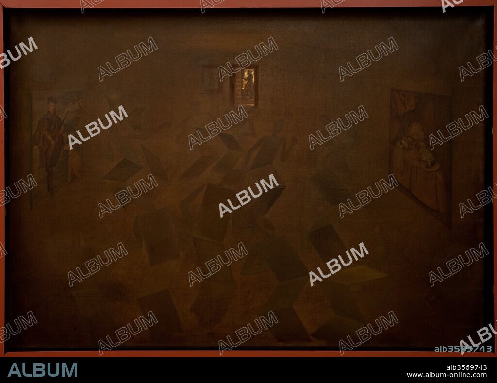 SALVADOR FELIPE JACINTO DALÍ I DOMÈNECH. Salvador Dalí / "Twist en el estudio de Velázquez", 1962, Pintura (óleo sobre lienzo), 127 x 178 cm.