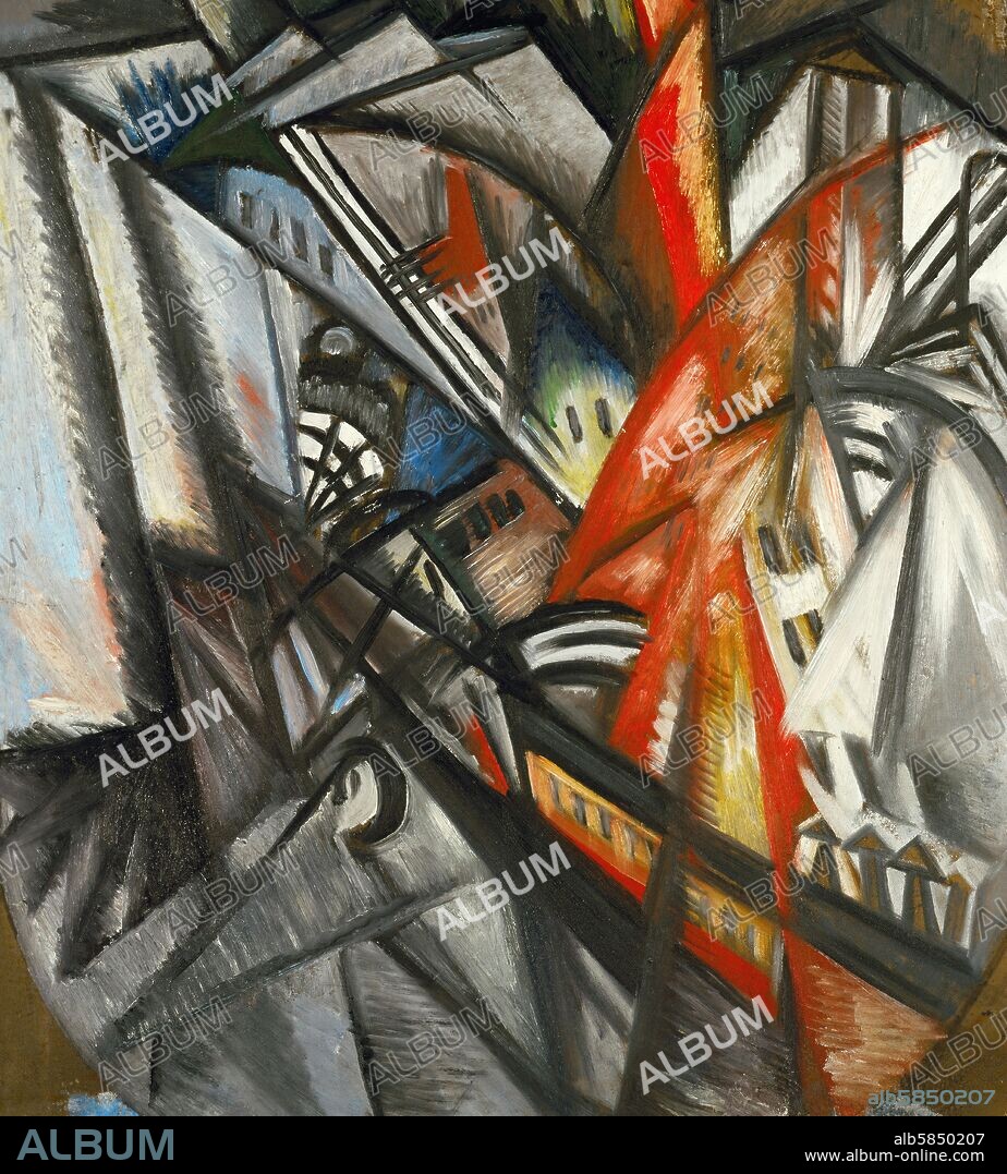 OLGA ROZANOVA. Urban Landscape. Canvas (1913-1914) 71 x 71 cm.