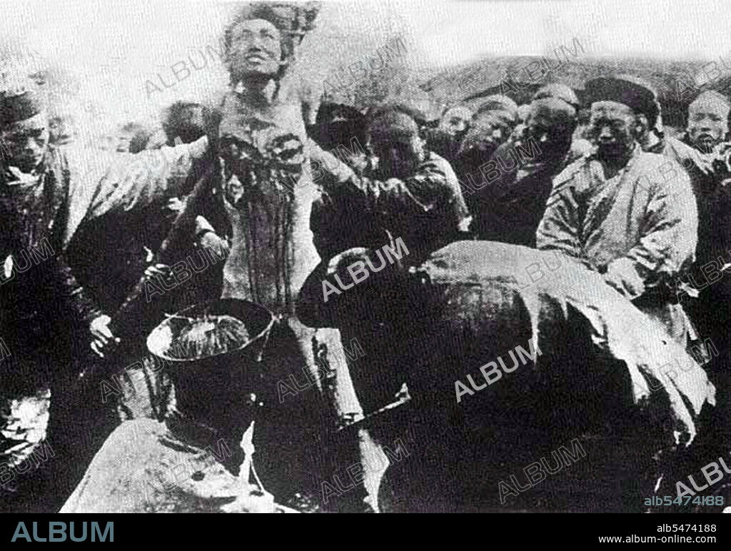 Slow slicing' (pinyin: lingchi, alternately transliterated Ling Chi or Leng T'che), also translated as the slow process, the lingering death, or death by a thousand cuts, was a form of execution used in China from roughly 900 CE until its abolition in 1905. In this form of execution, the condemned person was killed by using a knife to methodically remove portions of the body over an extended period of time. The term lingchi derives from a classical description of ascending a mountain slowly. Lingchi was reserved for crimes viewed as especially severe, such as treason and killing one's parents. The process involved tying the person to be executed to a wooden frame, usually in a public place. The flesh was then cut from the body in multiple slices in a process that was not specified in detail in Chinese law and therefore most likely varied. In later times, opium was sometimes administered either as an act of mercy or as a way of preventing fainting. The punishment worked on three levels: as a form of public humiliation, as a slow and lingering death, and as a punishment after death. The latter as to be cut to pieces meant that the body of the victim would not be 'whole' in a spiritual life after death.