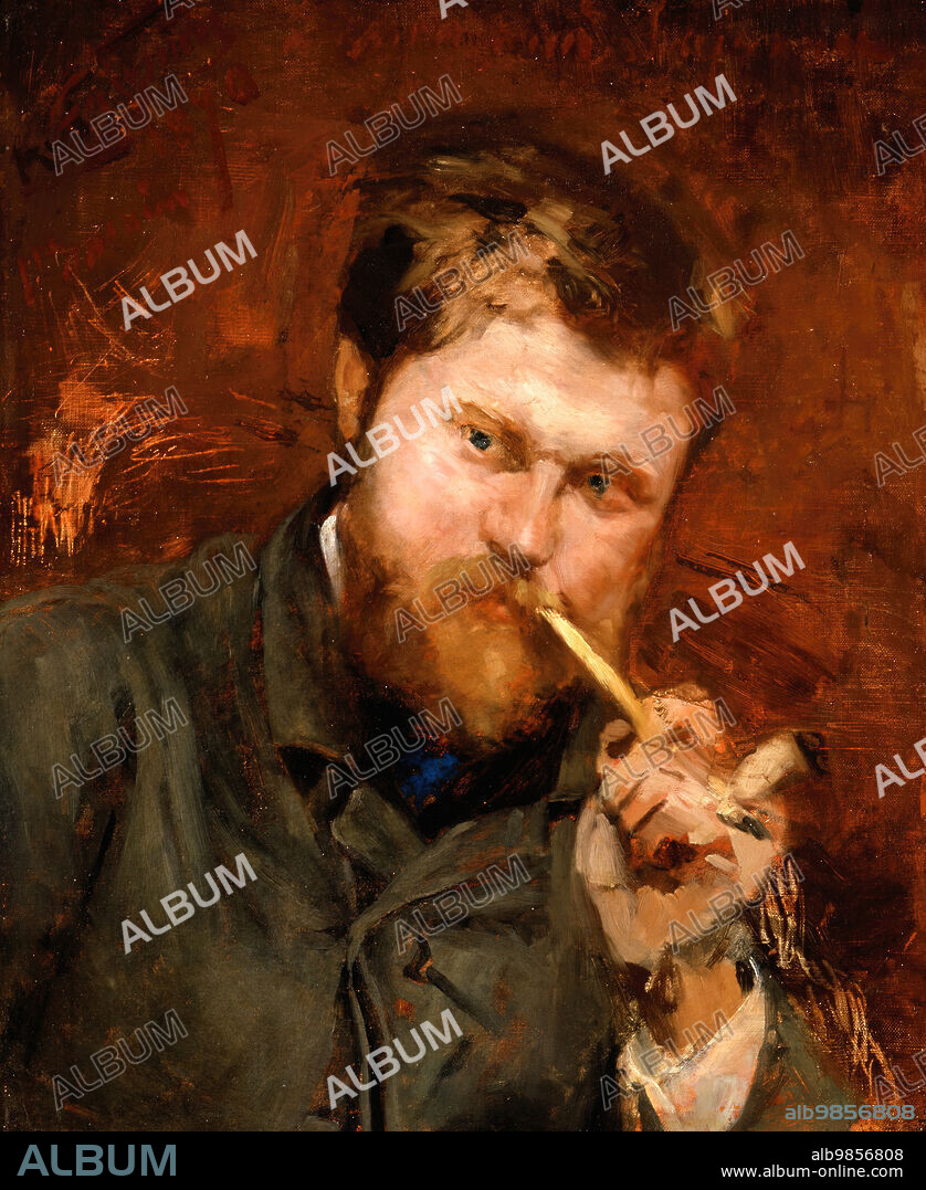 JEAN ALEXANDRE JOSEPH FALGUIERE. Man Smoking a Pipe, c1875.
