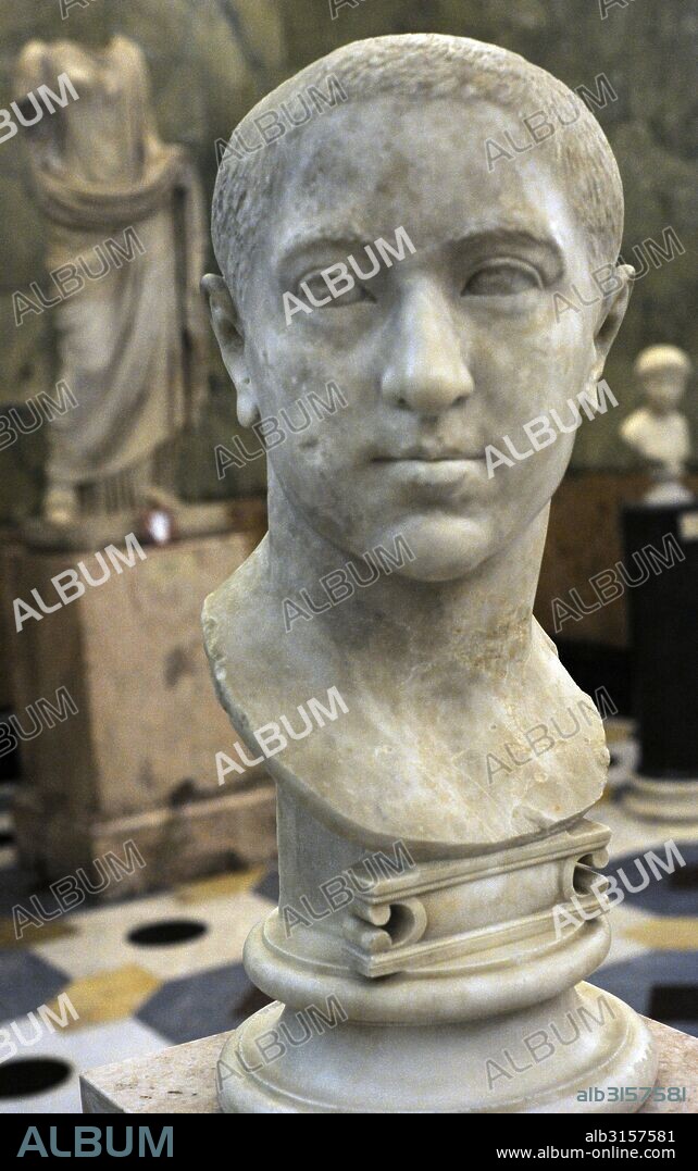 Alejandro Severo (208-235). Emperador romano de 222-235. Ultimo de la Dinastísa Severa. Retrato. Mármol. Primera mitad del siglo III d. C. Museo del Hermitage (The State Hermitage Museum). San Petersburgo. Rusia.