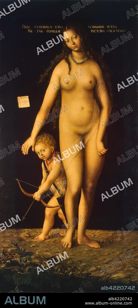 LUCAS CRANACH I. 'Venus and Cupid'. Germany, 1509. Dimensions: 213x102 cm.
