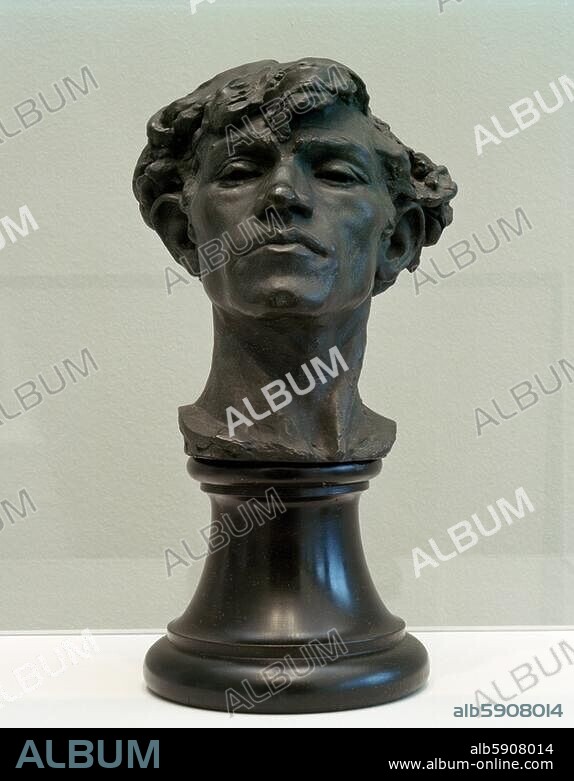 CAMILLE CLAUDEL. Claudel, Camille ; 1864-1945. "Giganti" (tête de brigand), 1885. Bronze, H. 0,306 ; L. 0,30 ; l. 0,261. Inv. 901.27. Reims, Musée des Beaux-Arts.