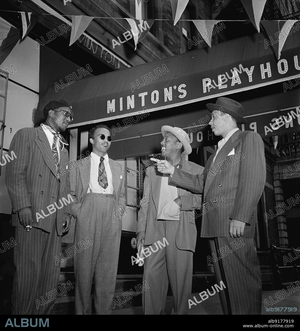 WILLIAM PAUL GOTTLIEB. Portrait of Thelonious Monk, Howard McGhee, Roy Eldridge, and Teddy Hill, Minton's Playhouse, New York, N.Y., ca. Sept. 1947.