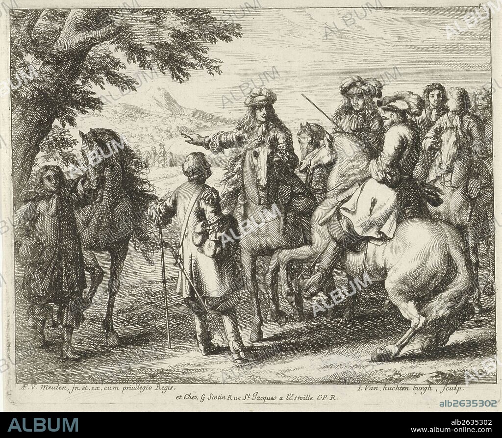 Horse men, Jan van Huchtenburg, Gérard Scotin (I), Adam Frans van der Meulen.