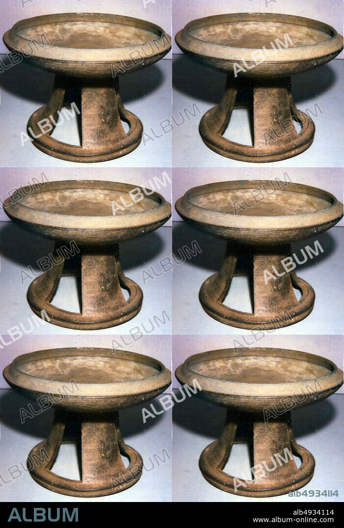 Shallow Bowl, Korea, Three Kingdoms period (57 B.C.A.D. 668), Date 5th7th century, Korea, High-fired pottery (proto-porcelain) with traces of ash glaze, H. 4 5/8 in. (11.7 cm); Diam. of mouth 5 1/2 in. (14 cm), Ceramics.