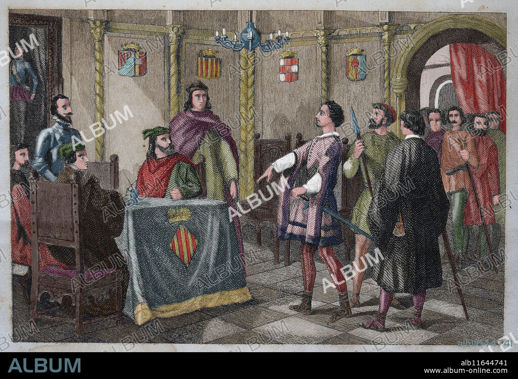 Revolt of the Brotherhoods (Germanies). Spain. Reign of Emperor Charles I. Guillem Sorella in the Council. 1620.
