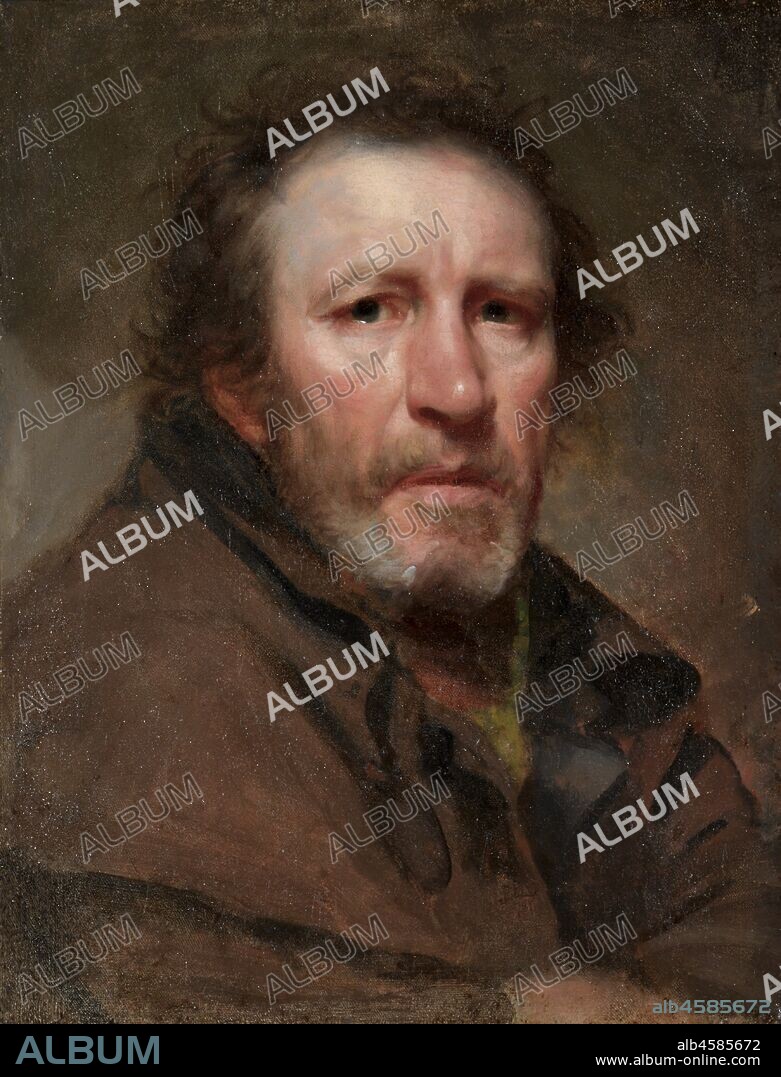 Old Pat, The Independent Beggar, c. 1819. With this study of a disheveled person?perhaps a man named Patrick MacGregor?the popular society portraitist Samuel Waldo challenged assumptions that successful New Yorkers may have made about their city's prosperity. Waldo sold many copies of an engraving portraying "Old Pat" and made a finished portrait of him called  The Beggar's Dessert  that included a meager bone and bowl as attributes. In this painting, the sitter's gaunt, careworn features suggest considering him in sympathetic terms, yet his forceful gaze presents him as someone who cannot easily be made into an object of pity.